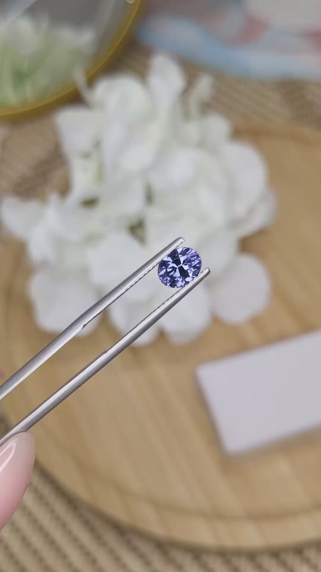 1.16 Ct. Violet Spinel from Ceylon (Sri Lanka) Size Video