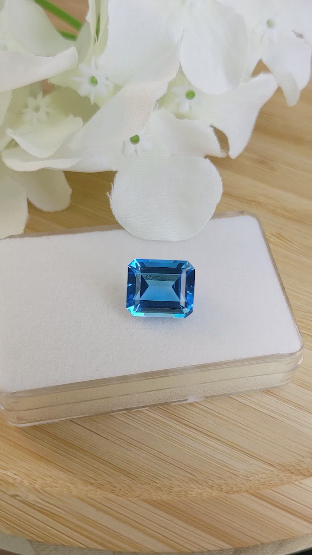 7.72 Ct. Swiss Blue Topaz from Ceylon (Sri Lanka) Size Video