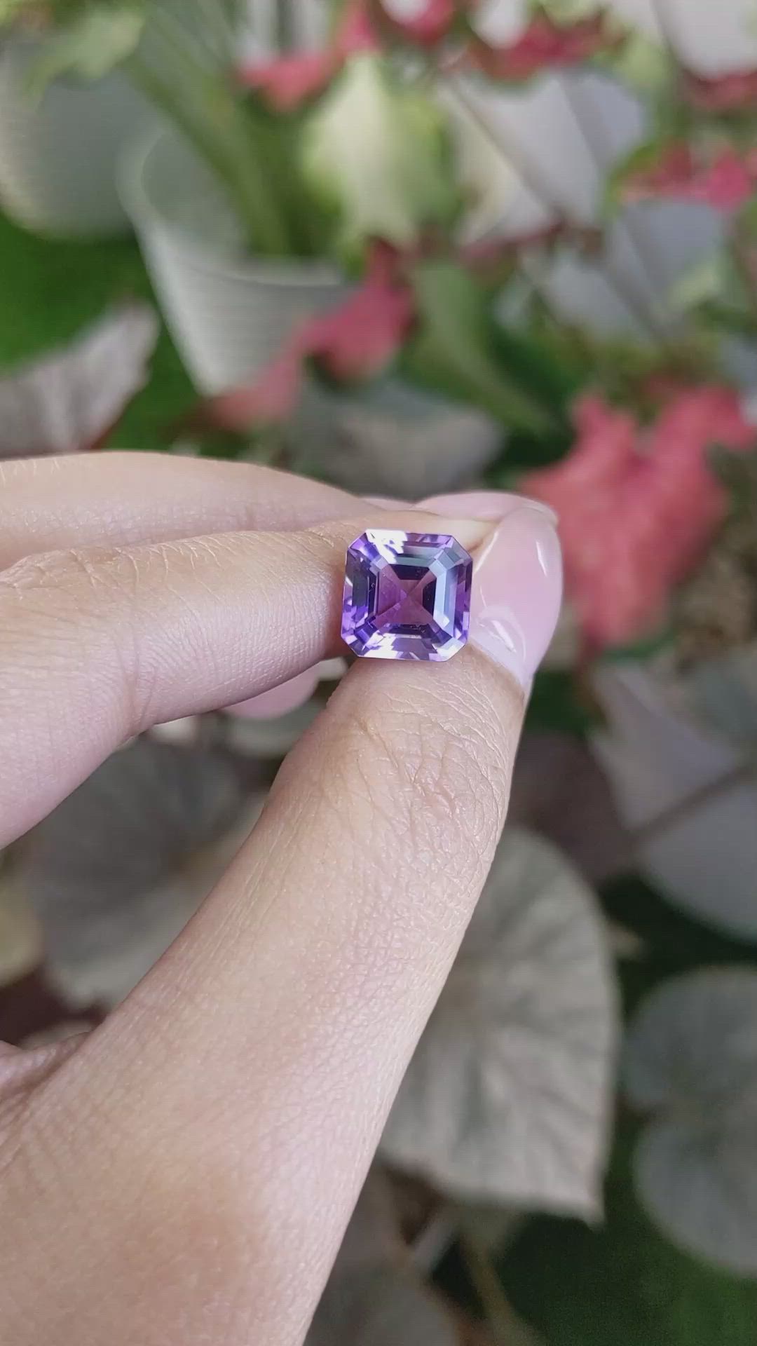 4.96 Ct. Purple Amethyst from Ceylon (Sri Lanka) Size Video
