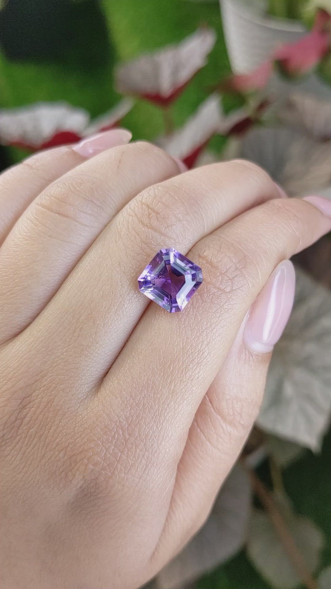 4.96 Ct. Purple Amethyst from Ceylon (Sri Lanka) Size Video
