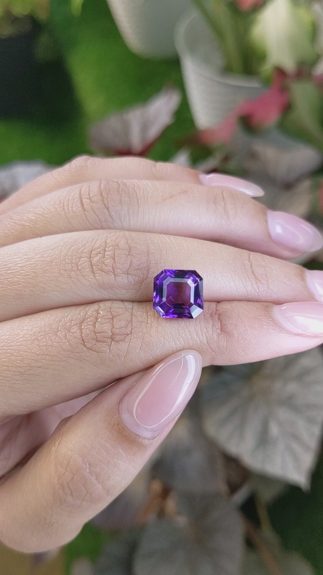 4.15 Ct. Purple Amethyst from Ceylon (Sri Lanka) Size Video