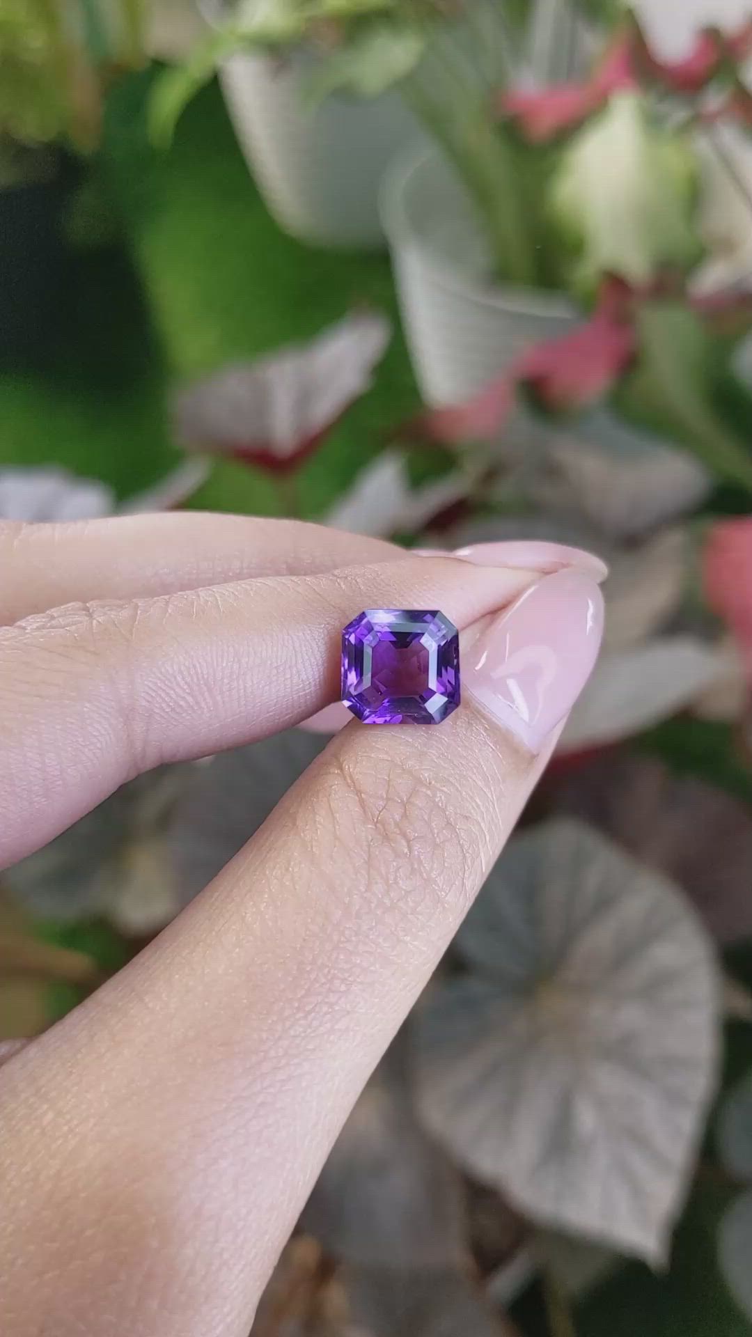 4.15 Ct. Purple Amethyst from Ceylon (Sri Lanka) Size Video