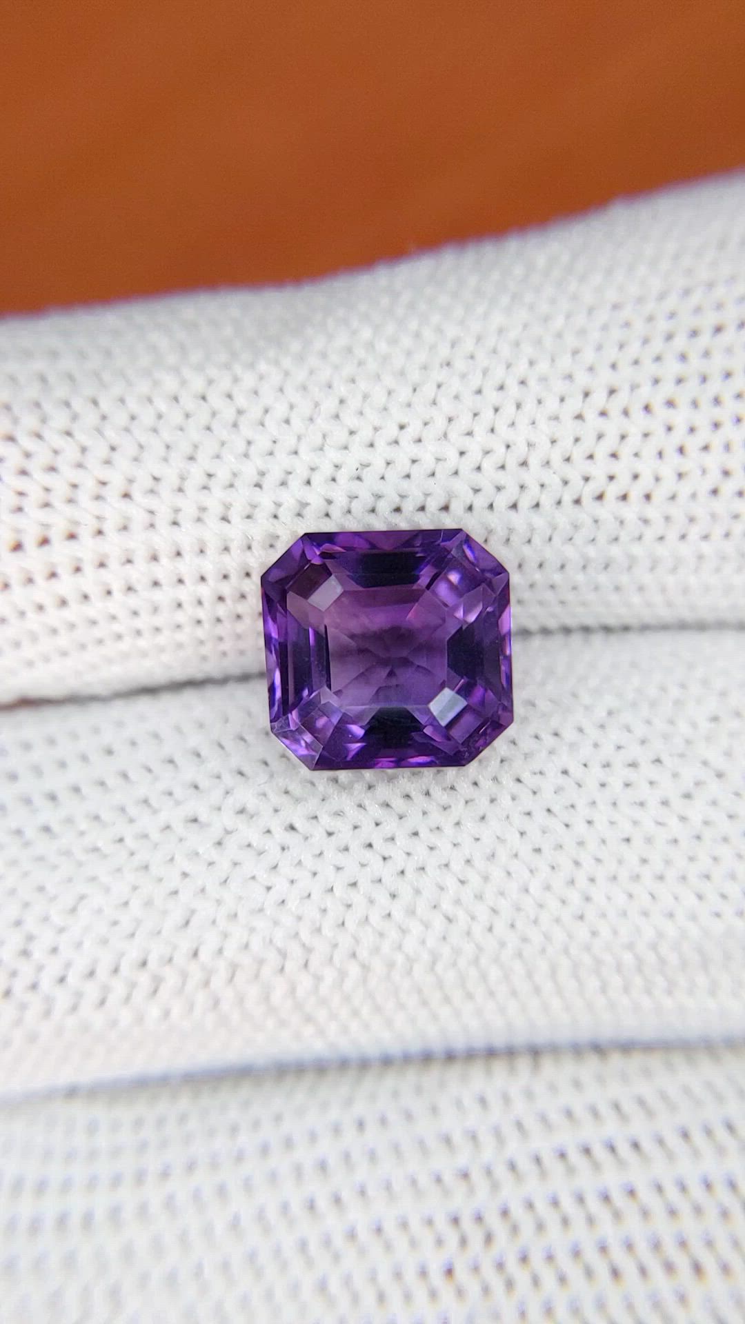 4.15 Ct. Purple Amethyst from Ceylon (Sri Lanka) Size Video