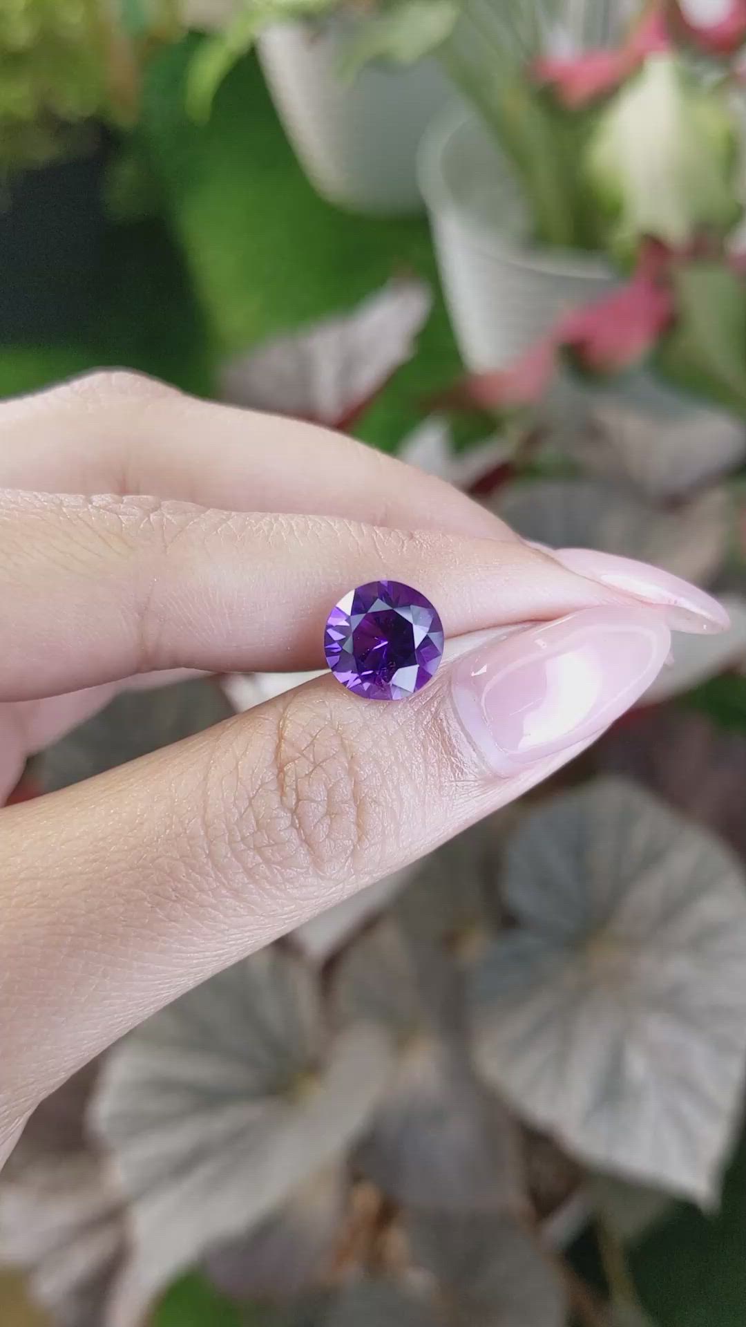 3.23 Ct. Purple Amethyst from Ceylon (Sri Lanka) Size Video