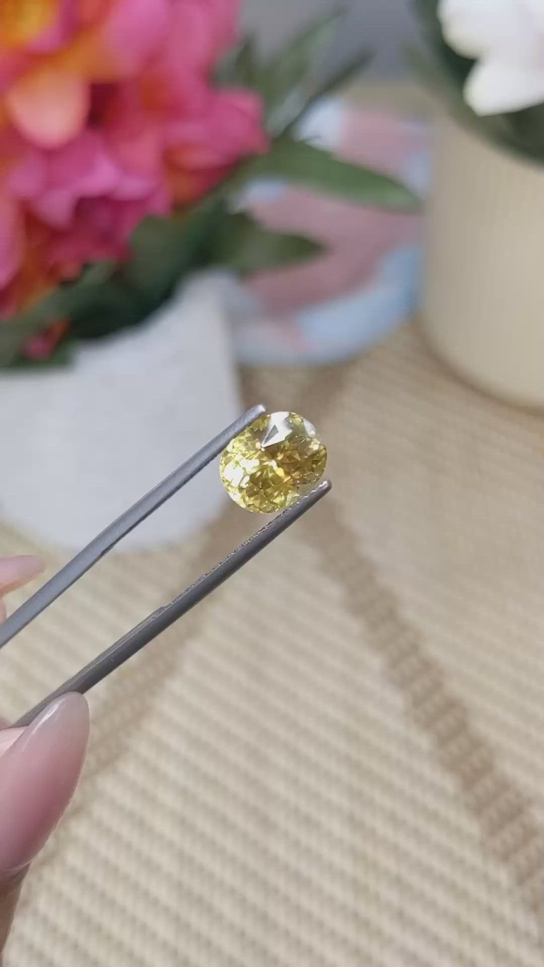 4.35 Ct. Brownish Yellow Zircon from Ceylon (Sri Lanka) Size Video