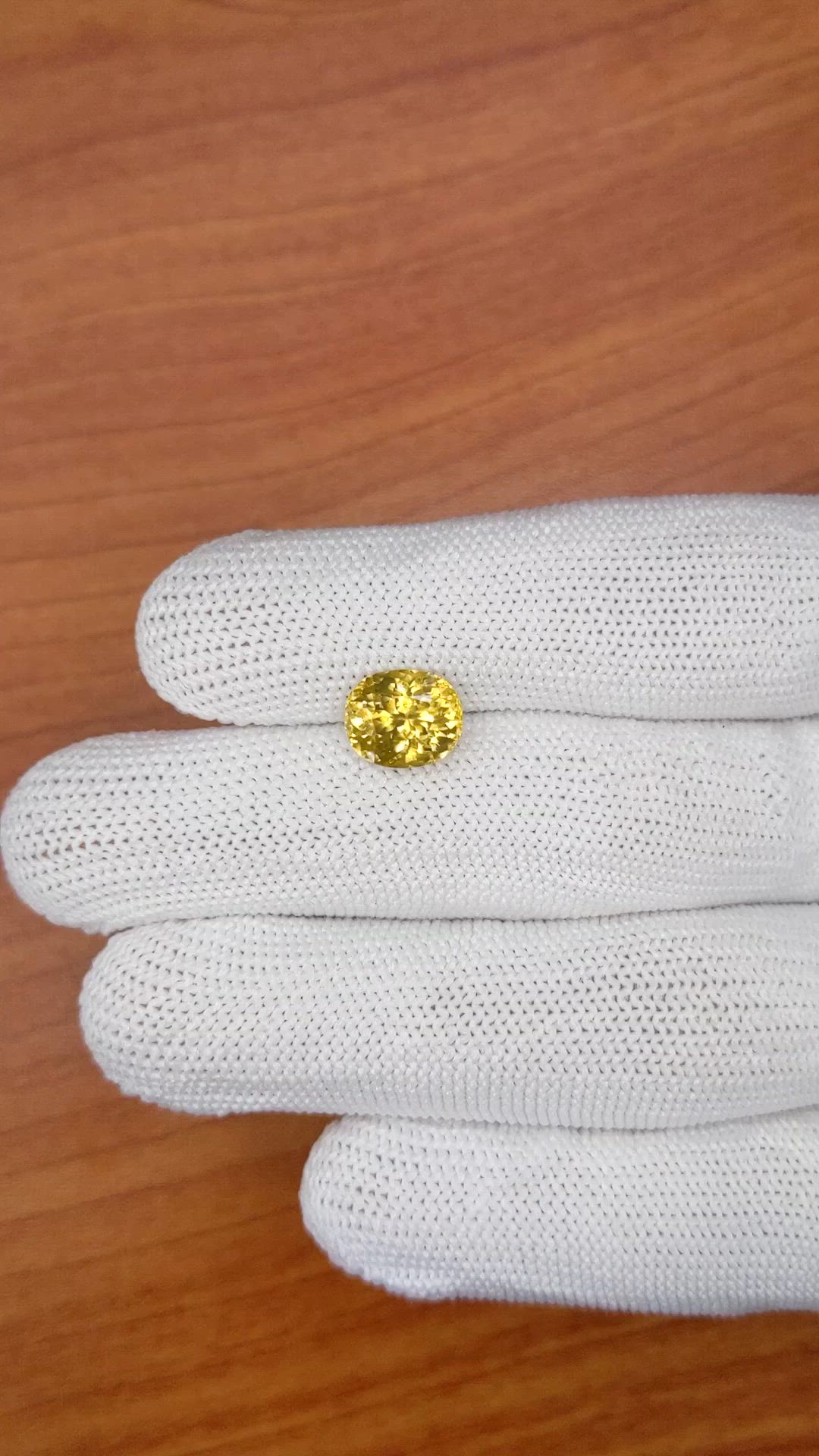 4.35 Ct. Brownish Yellow Zircon from Ceylon (Sri Lanka) Size Video