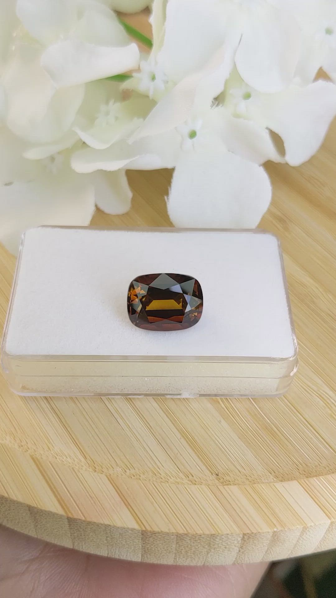 8.53 Ct. Brownish Orange Tourmaline from Ceylon (Sri Lanka) Size Video