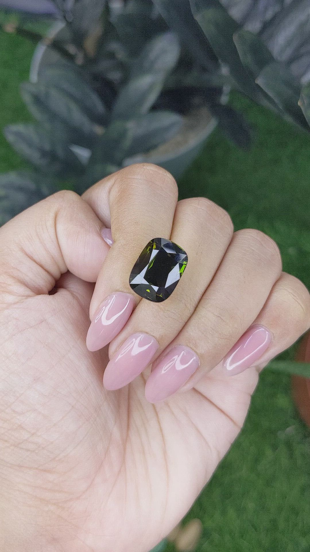 12.88 Ct. Brownish Green Tourmaline from Tanzania Size Video