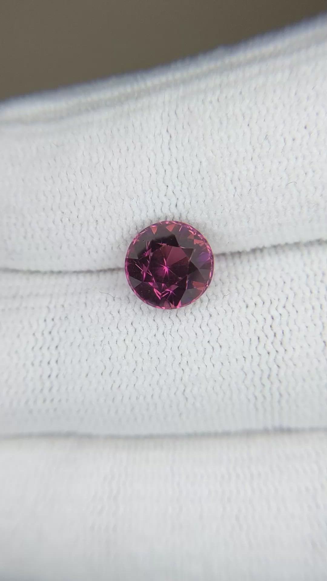 2.88 Ct. Pinkish Red Garnet from Madagascar Size Video