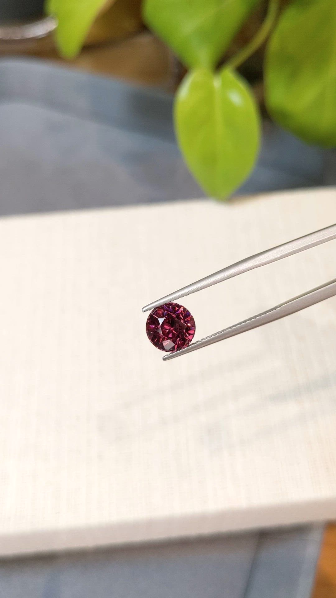 2.88 Ct. Pinkish Red Garnet from Madagascar Size Video