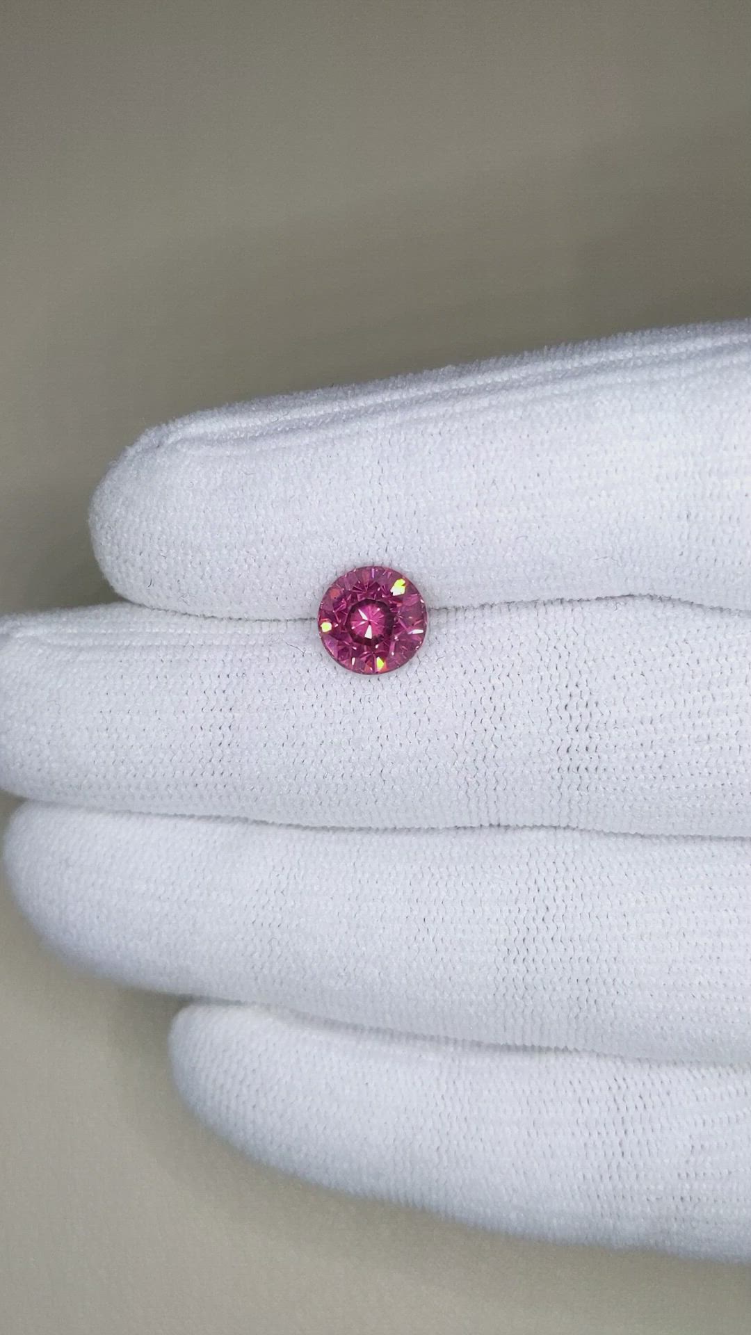2.88 Ct. Pinkish Red Garnet from Madagascar Size Video