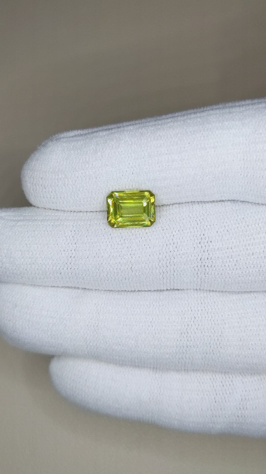 2.66 Ct. Yellowish Green Sphene (Titanite) from Madagascar Size Video