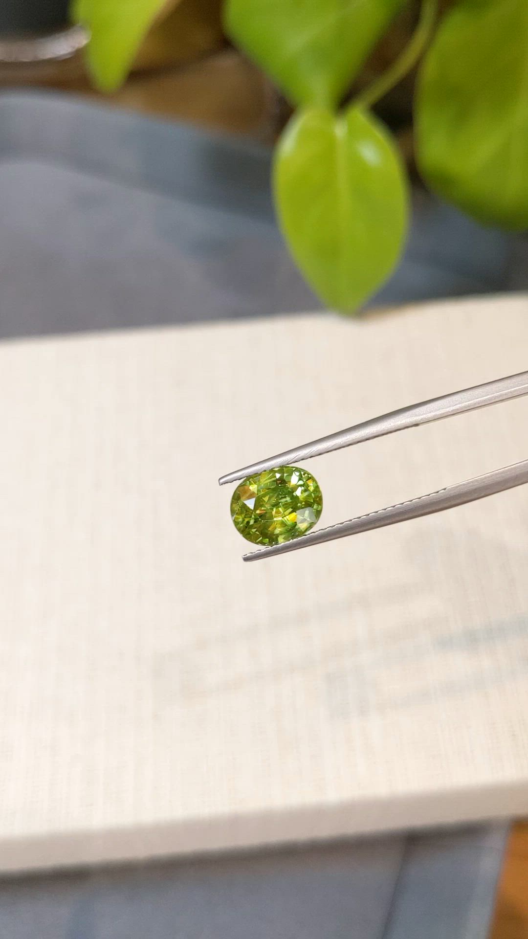 2.31 Ct. Yellowish Green Sphene (Titanite) from Madagascar Size Video