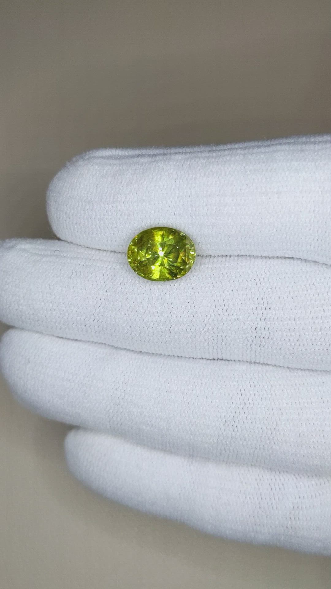 4.40 Ct. Yellowish Green Sphene (Titanite) from Madagascar Size Video