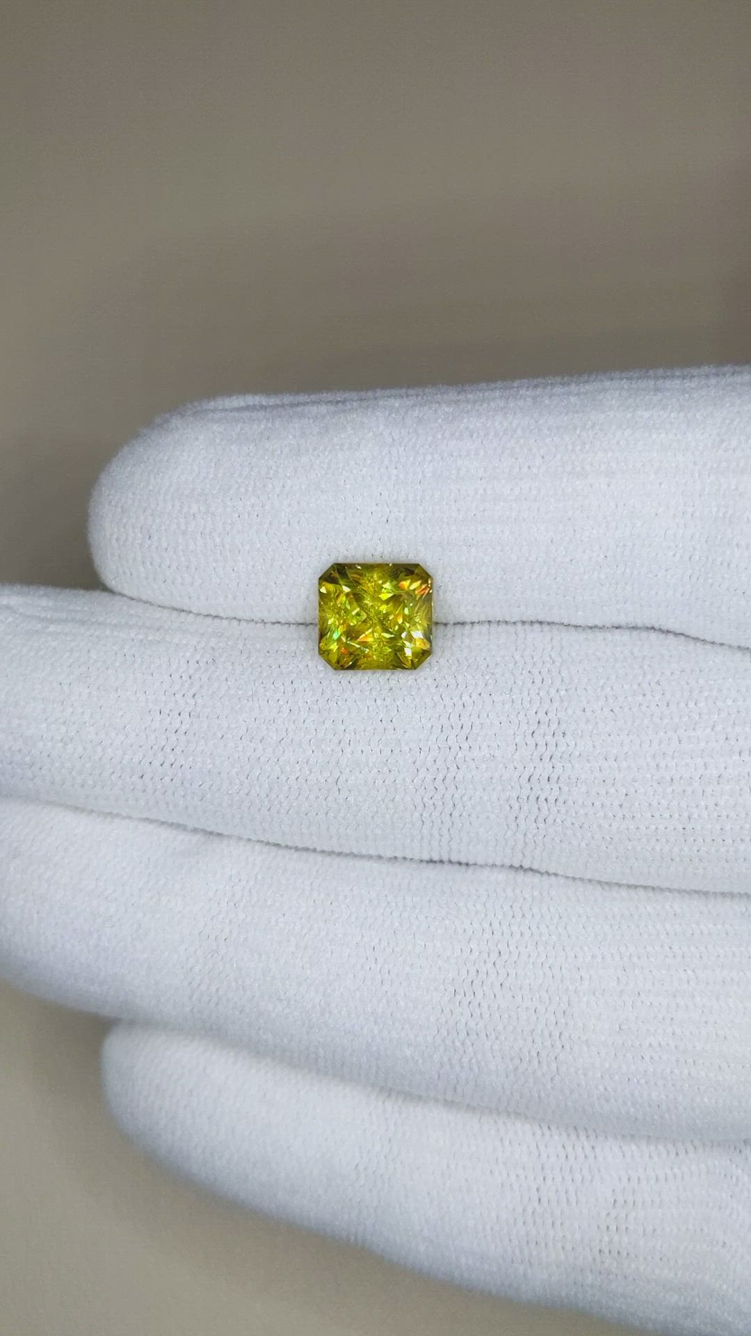 3.33 Ct. Yellowish Brown Sphene (Titanite) from Madagascar Size Video