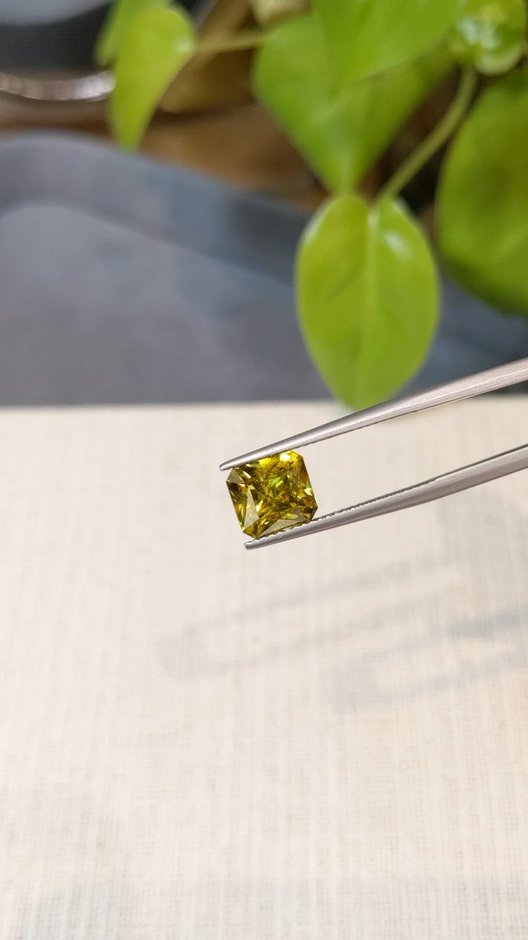 3.33 Ct. Yellowish Brown Sphene (Titanite) from Madagascar Size Video