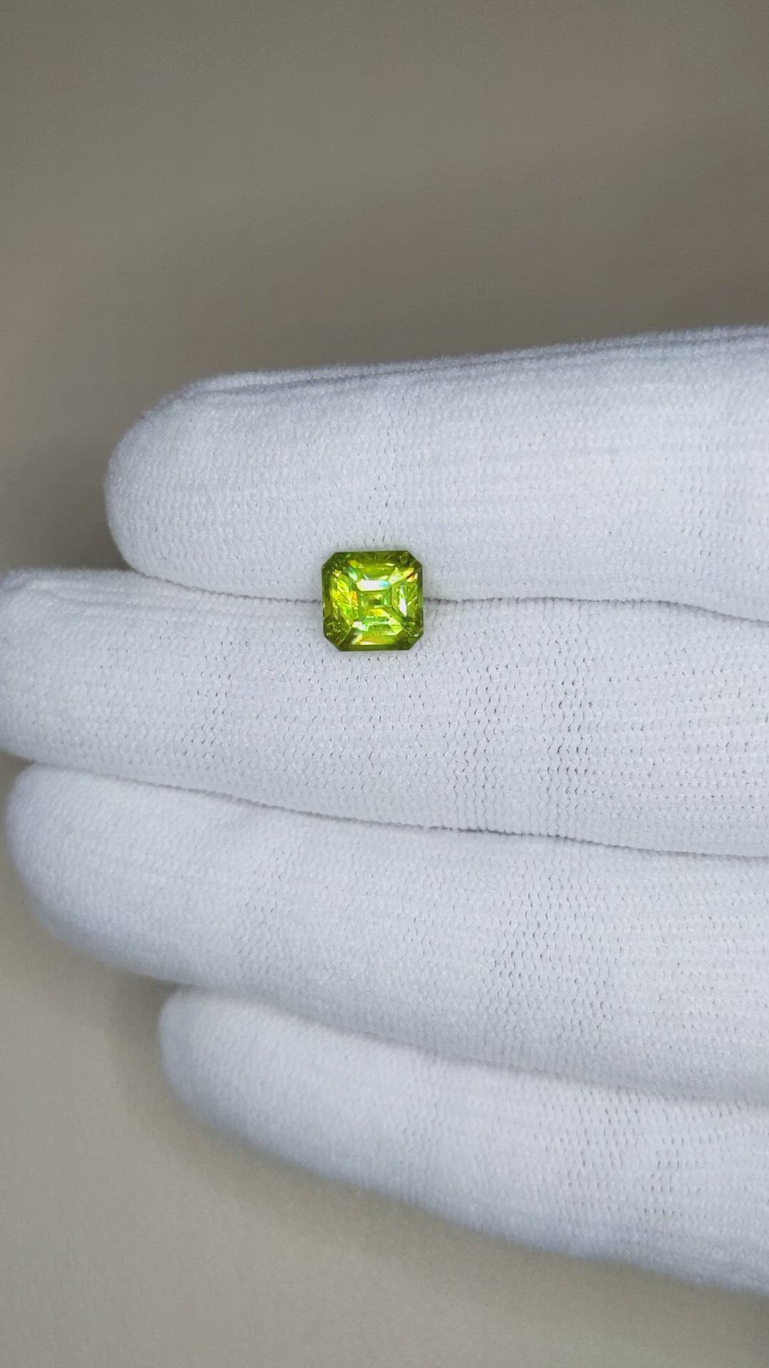 2.32 Ct. Yellowish Green Sphene (Titanite) from Madagascar Size Video