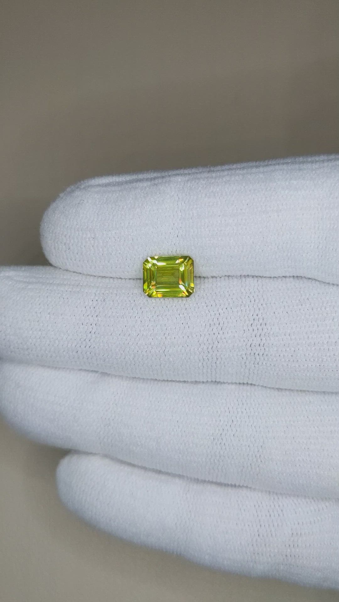 2.10 Ct. Yellowish Green Sphene (Titanite) from Madagascar Size Video