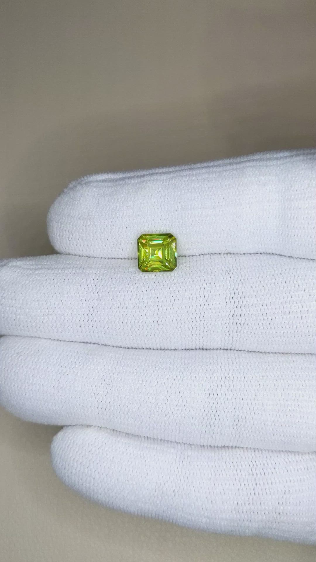 2.47 Ct. Yellowish Green Sphene (Titanite) from Madagascar Size Video