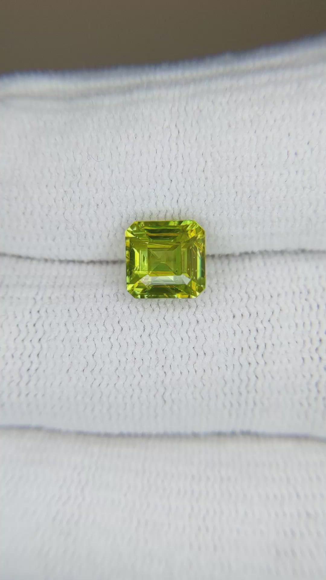 2.47 Ct. Yellowish Green Sphene (Titanite) from Madagascar Size Video