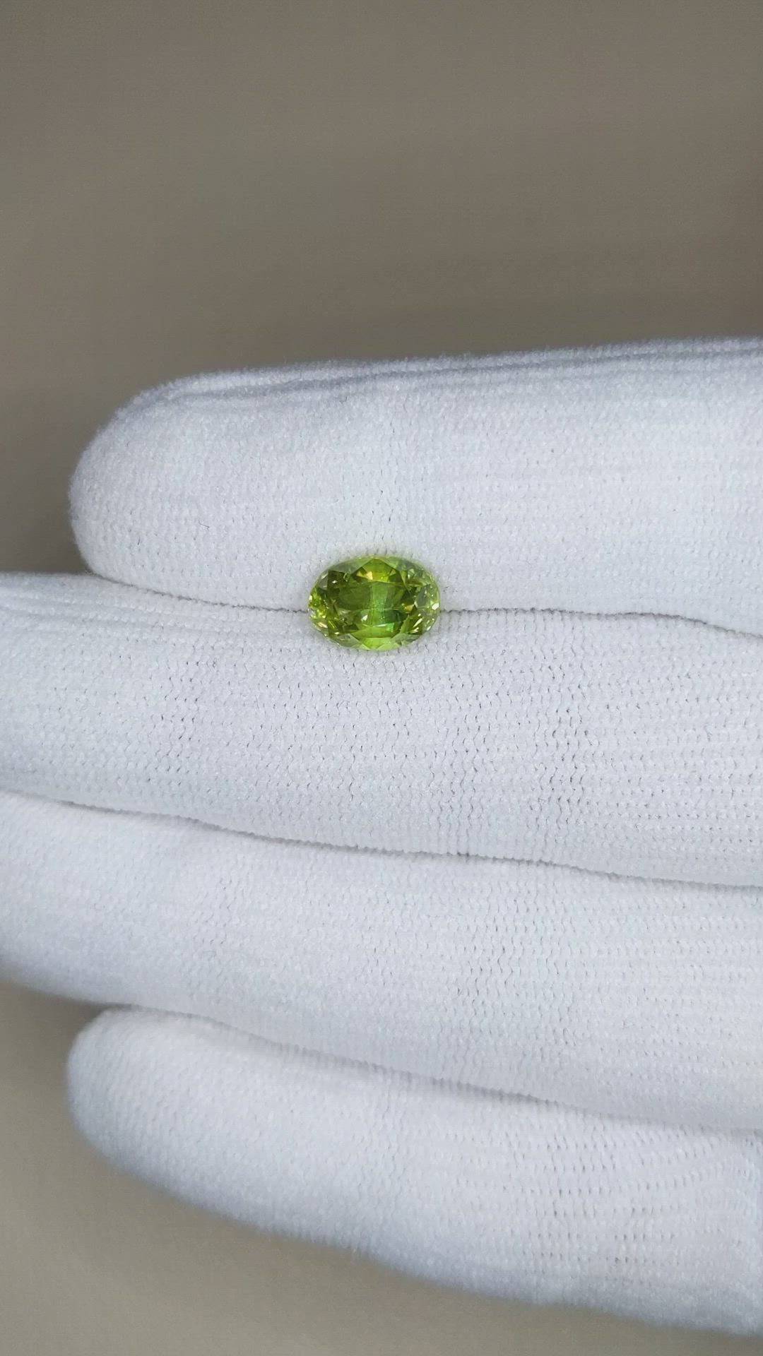 2.72 Ct. Yellowish Green Sphene (Titanite) from Madagascar Size Video