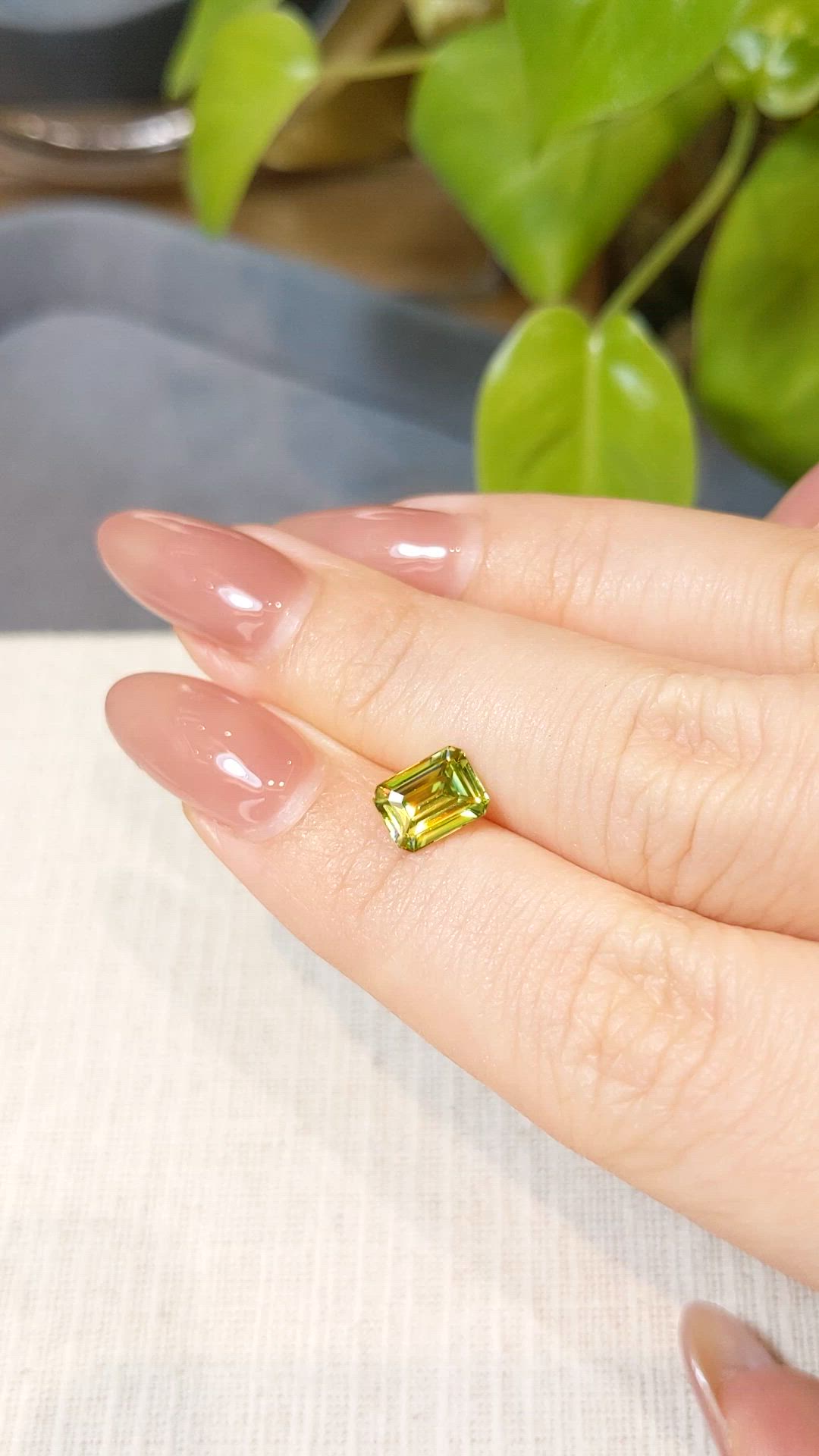 1.47 Ct. Yellowish Green Sphene (Titanite) from Madagascar Size Video