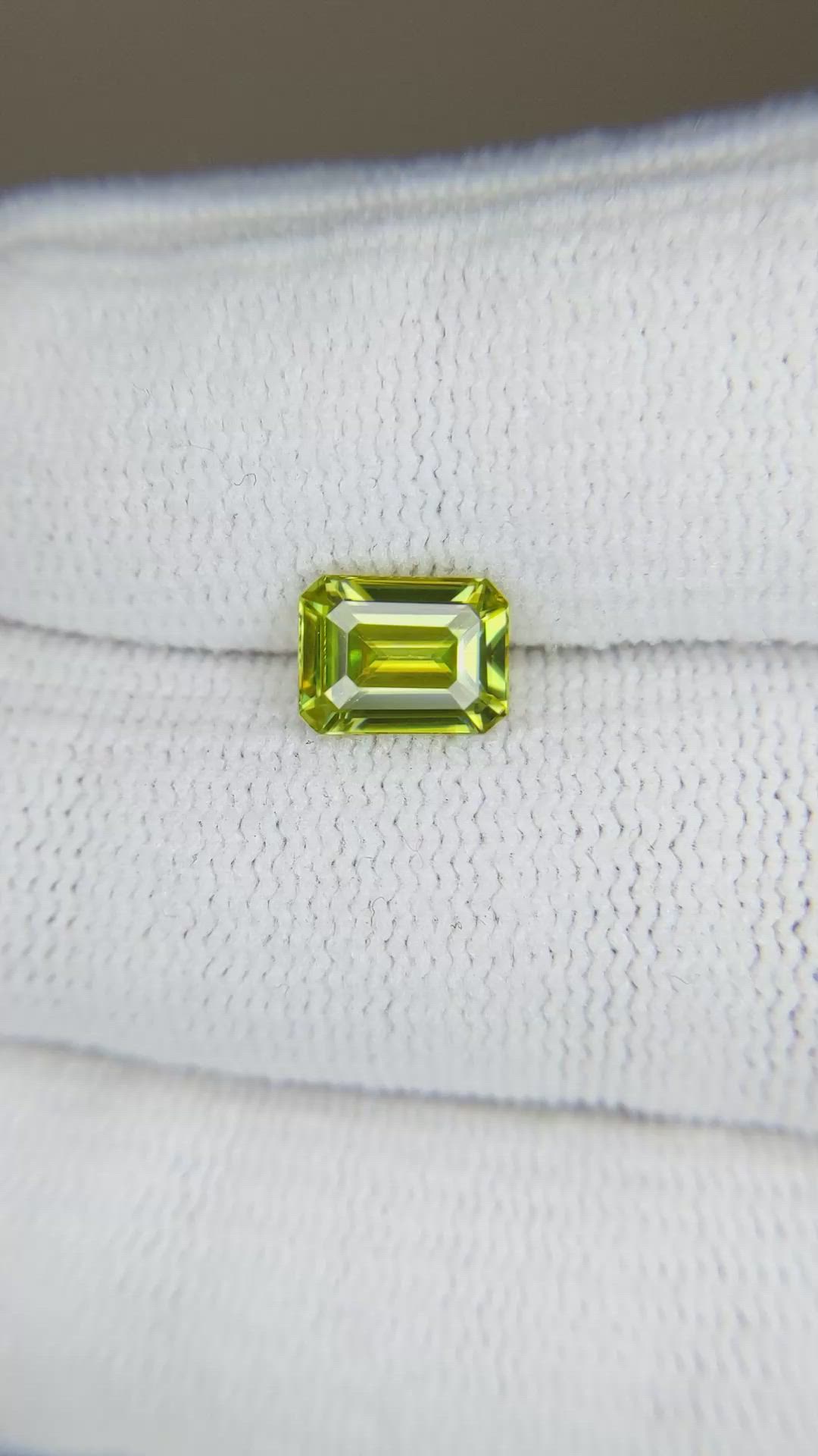 1.47 Ct. Yellowish Green Sphene (Titanite) from Madagascar Size Video