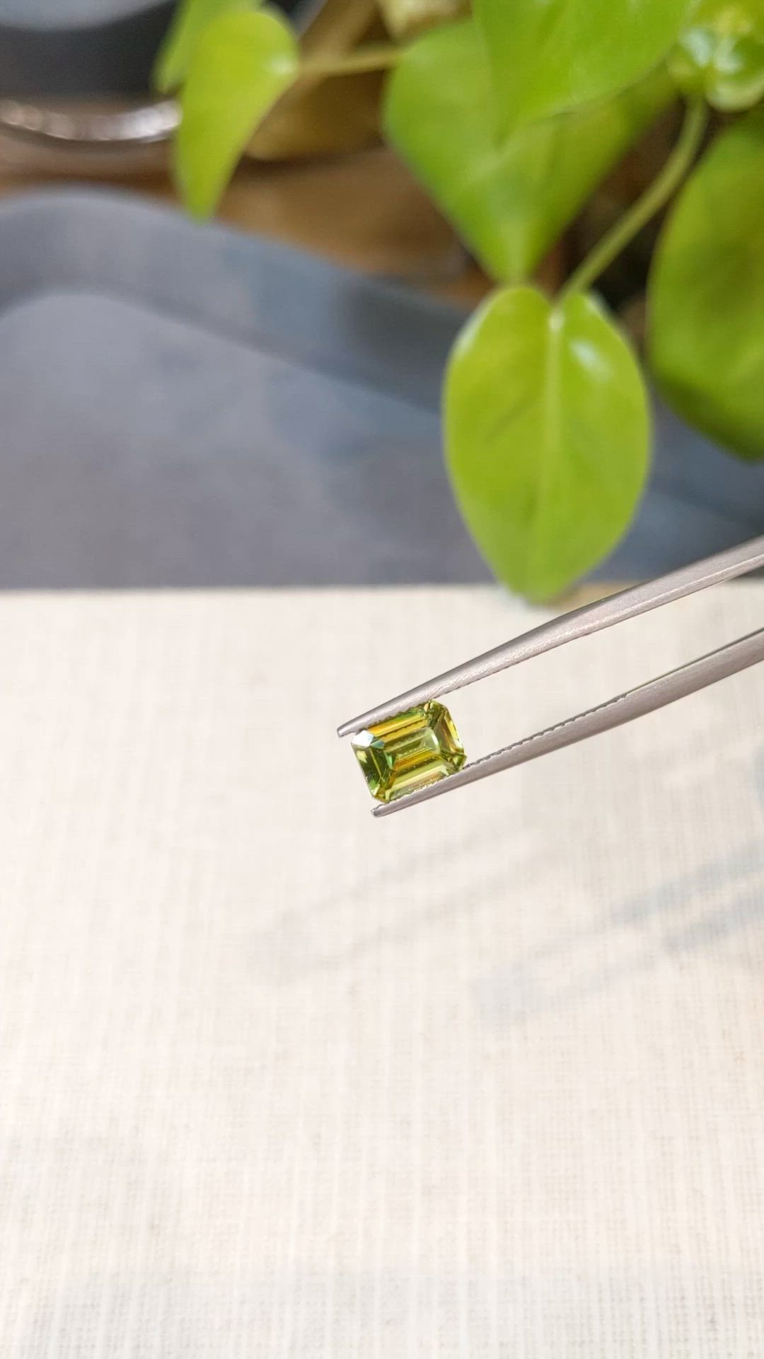 1.47 Ct. Yellowish Green Sphene (Titanite) from Madagascar Size Video