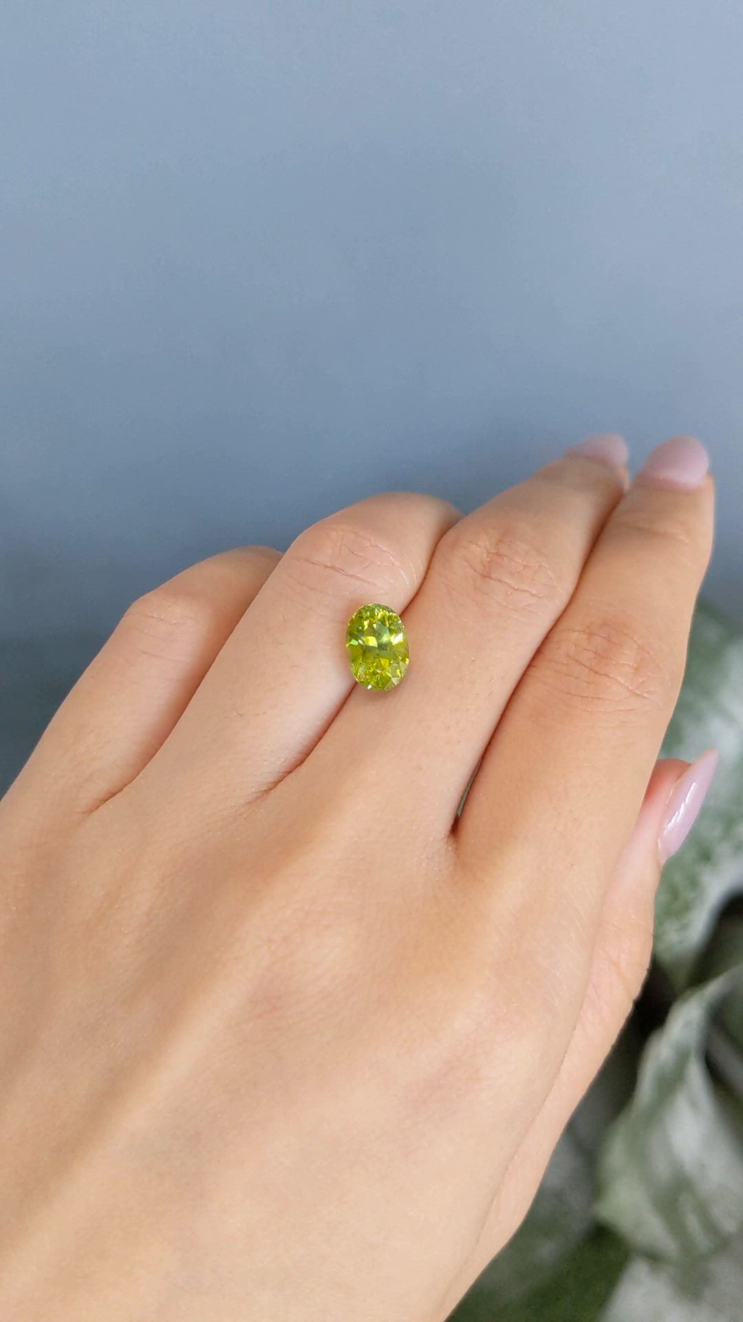 2.83 Ct. Yellowish Green Sphene (Titanite) from Madagascar Size Video