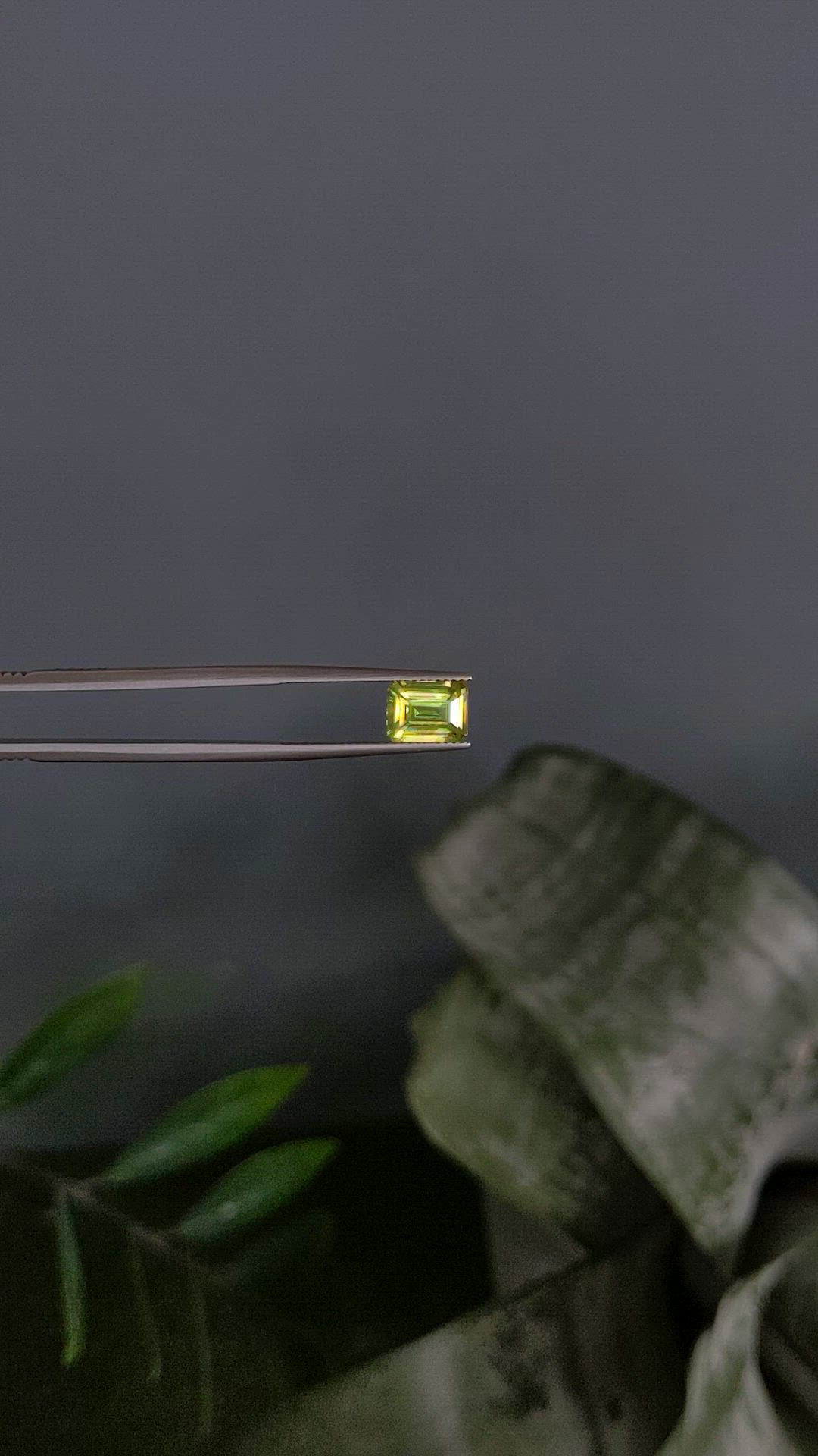 2.41 Ct. Yellowish Green Sphene (Titanite) from Madagascar Size Video