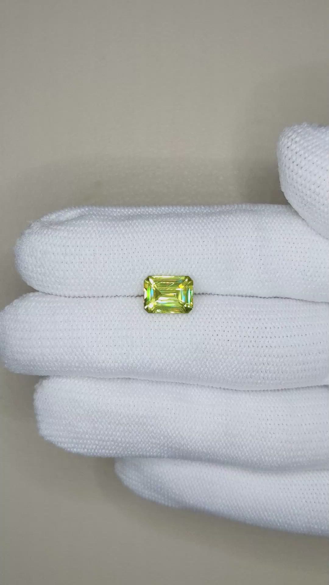 2.41 Ct. Yellowish Green Sphene (Titanite) from Madagascar Size Video