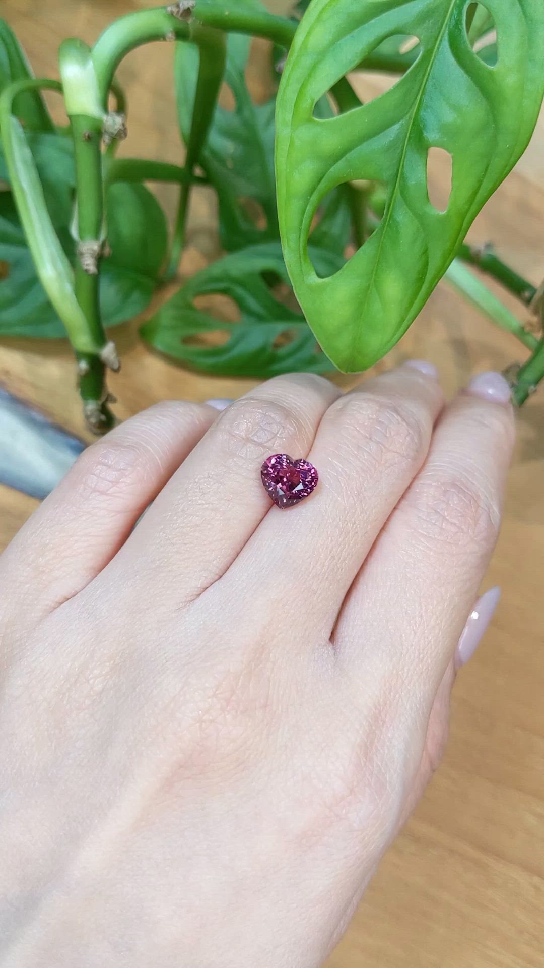 3.12 Ct. Pinkish Purple Garnet from Tanzania Size Video
