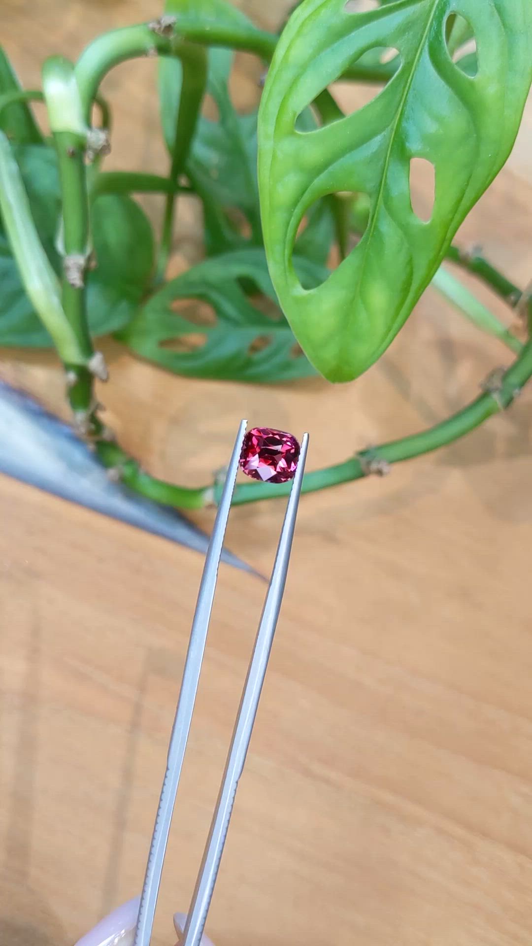 2.46 Ct. Purplish Pink Garnet from Tanzania Size Video