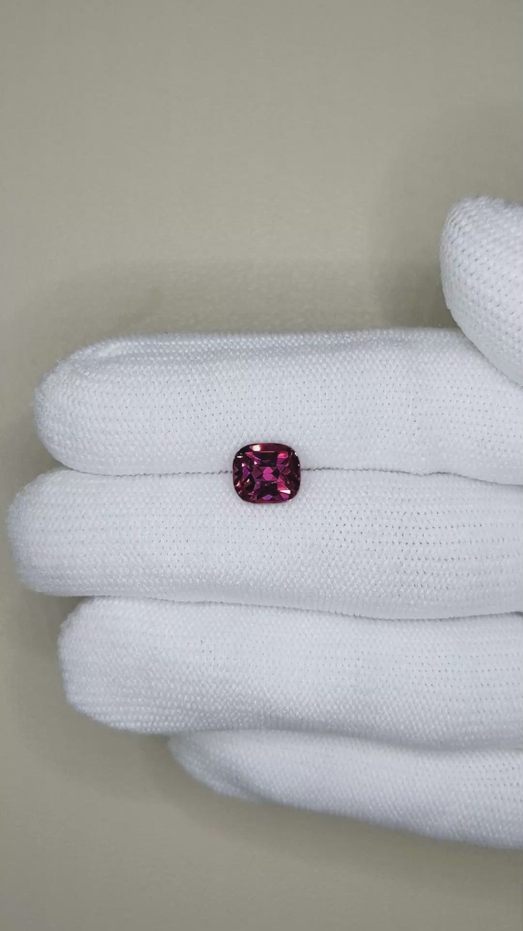 2.46 Ct. Purplish Pink Garnet from Tanzania Size Video