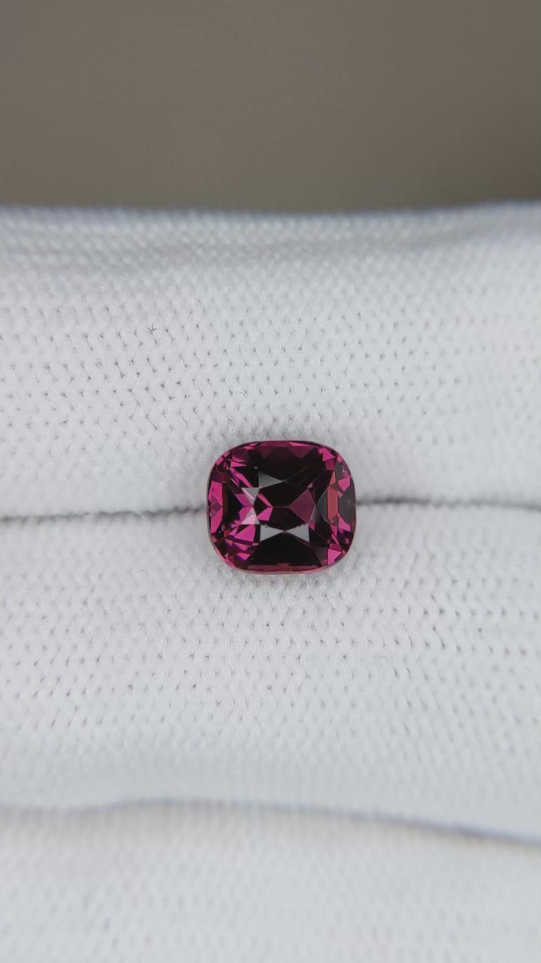 2.46 Ct. Purplish Pink Garnet from Tanzania Size Video