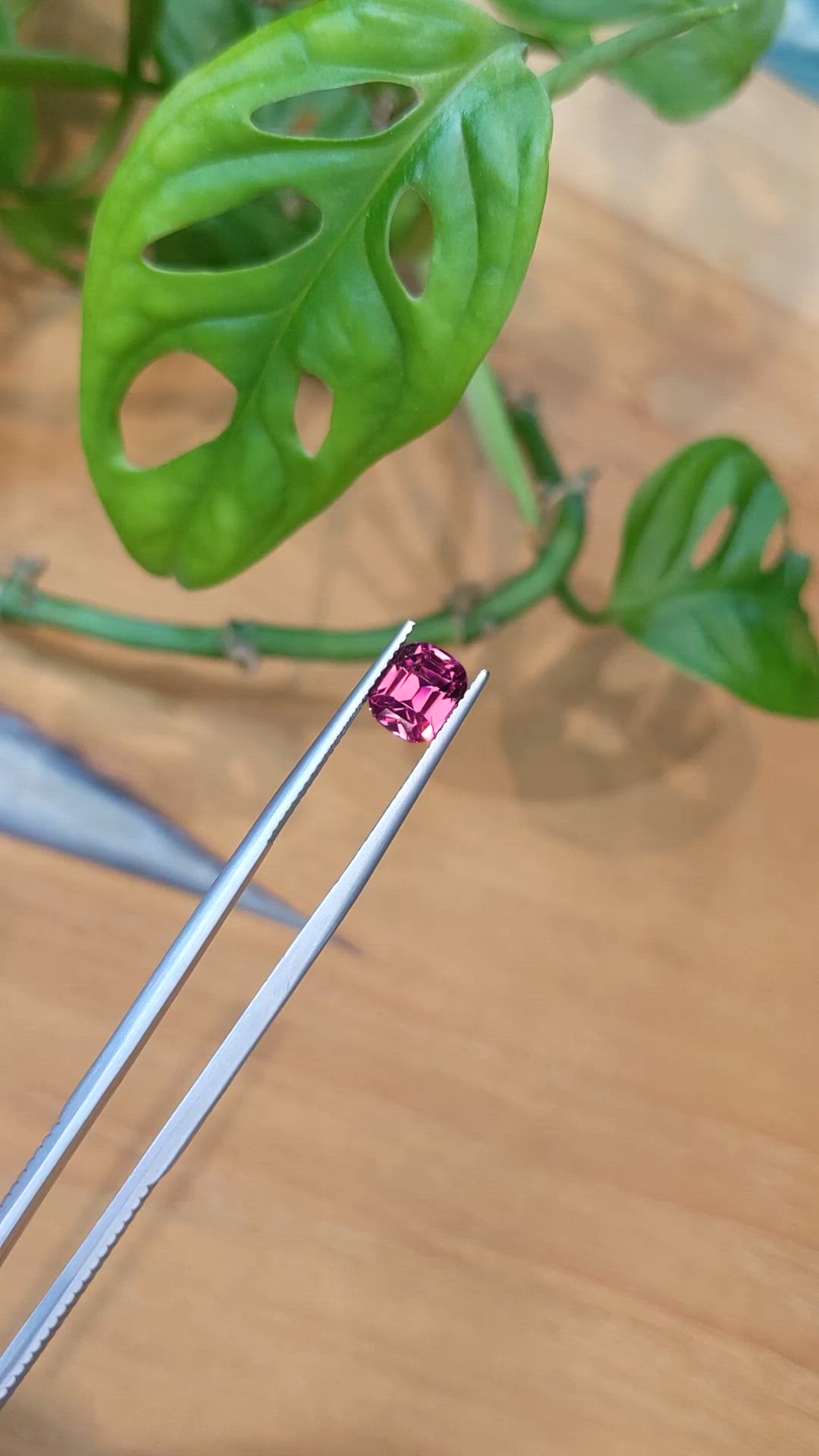 2.64 Ct. Pinkish Purple Garnet from Tanzania Size Video