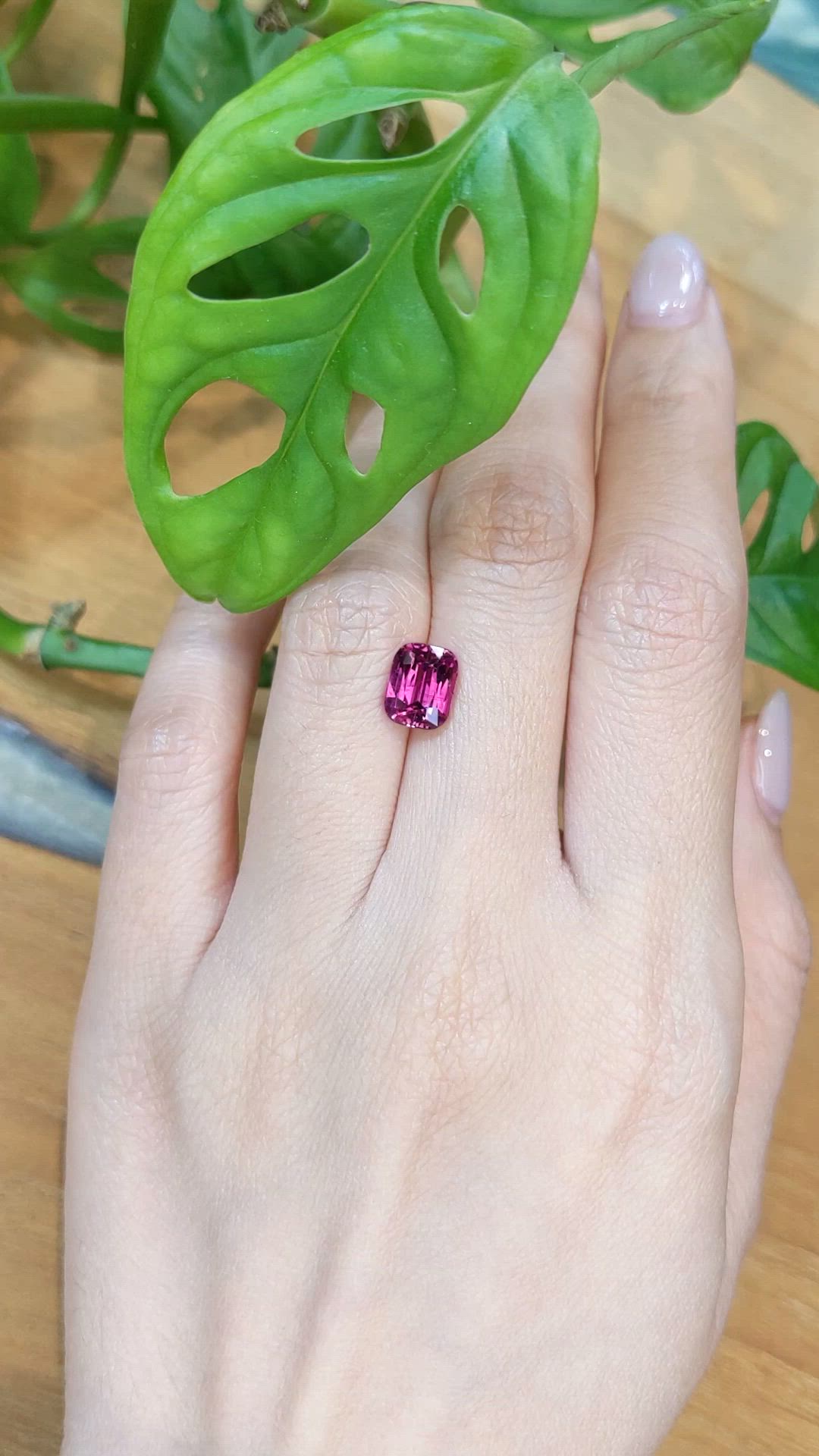 2.90 Ct. Pinkish Purple Garnet from Tanzania Size Video