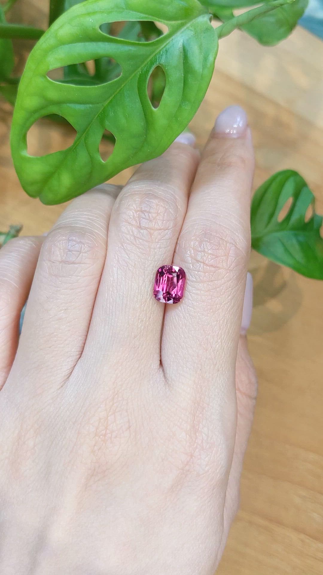 2.90 Ct. Pinkish Purple Garnet from Tanzania Size Video