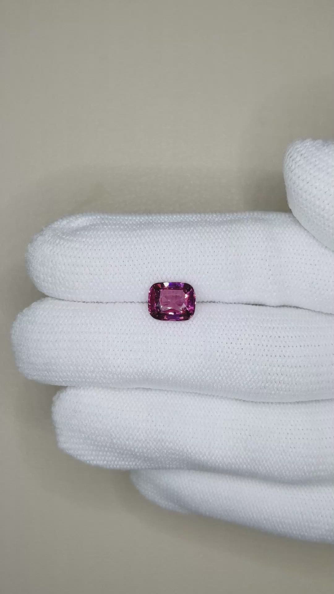 2.37 Ct. Pinkish Purple Garnet from Tanzania Size Video