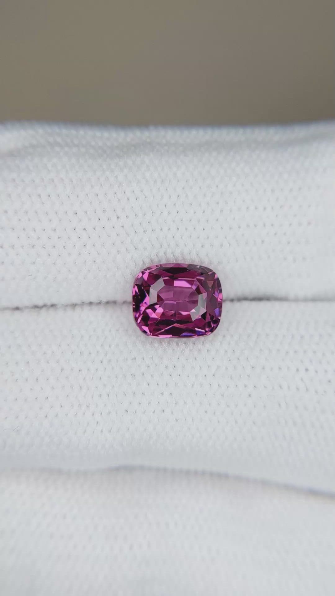 2.19 Ct. Purplish Pink Garnet from Tanzania Size Video