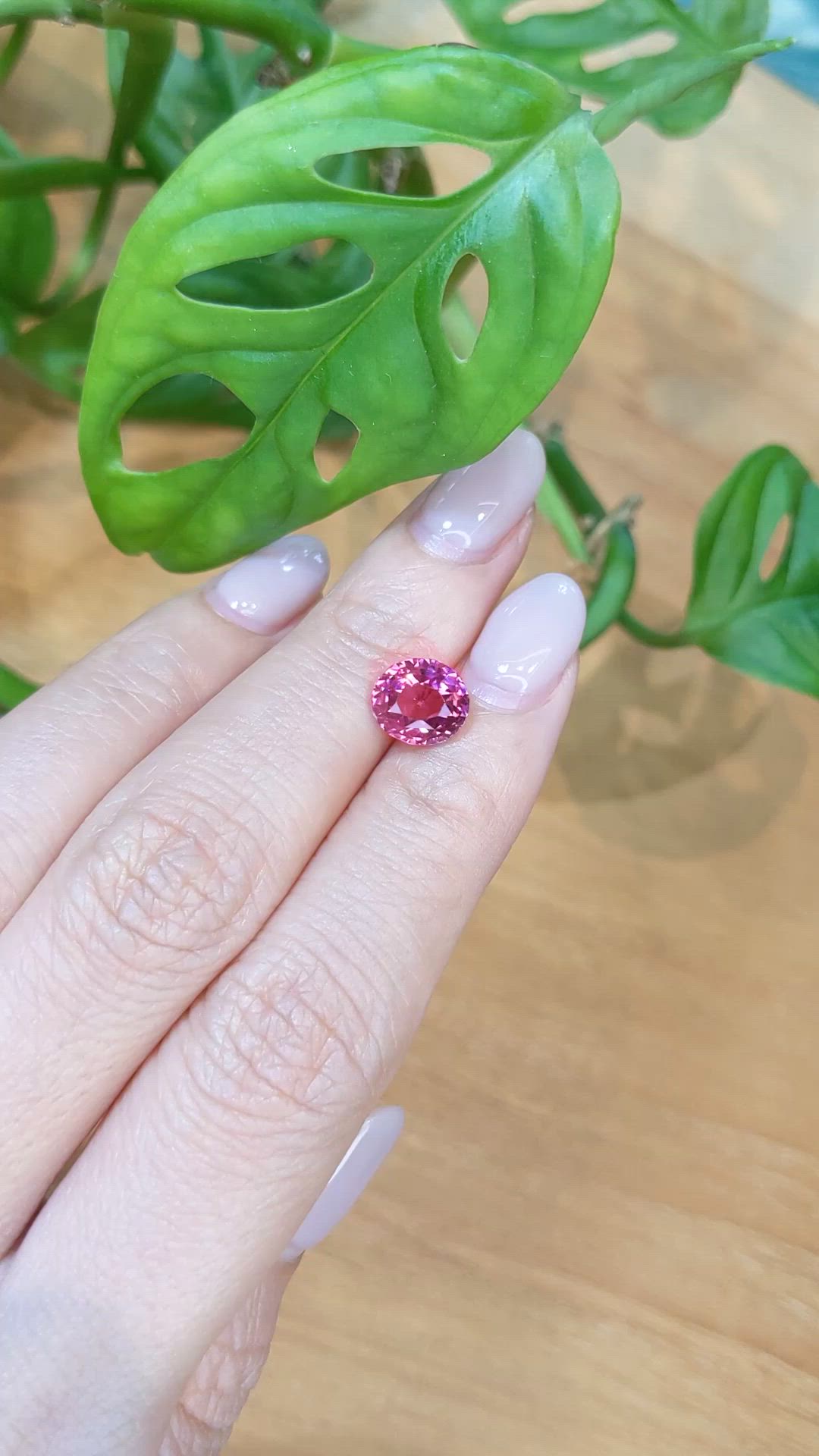 3.17 Ct. Pinkish Purple Garnet from Tanzania Size Video