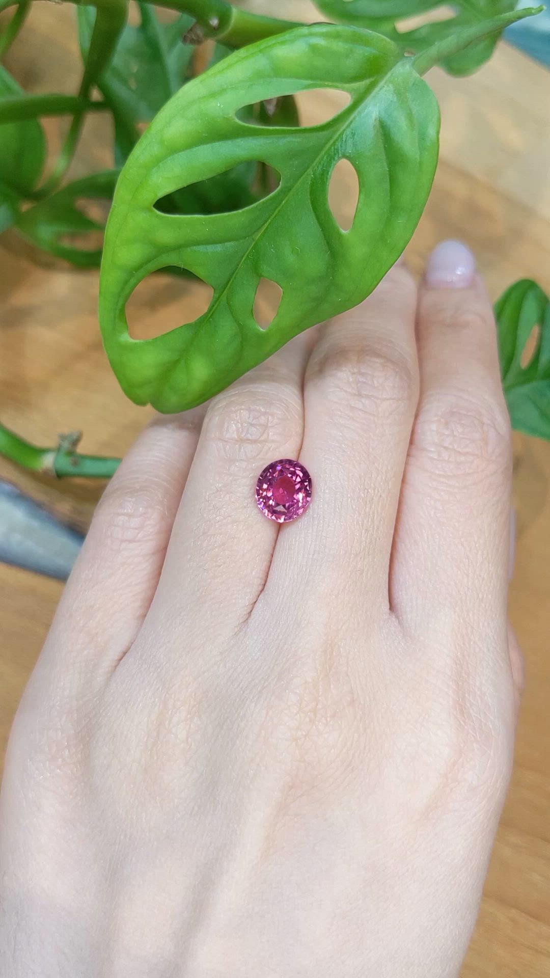 3.17 Ct. Pinkish Purple Garnet from Tanzania Size Video