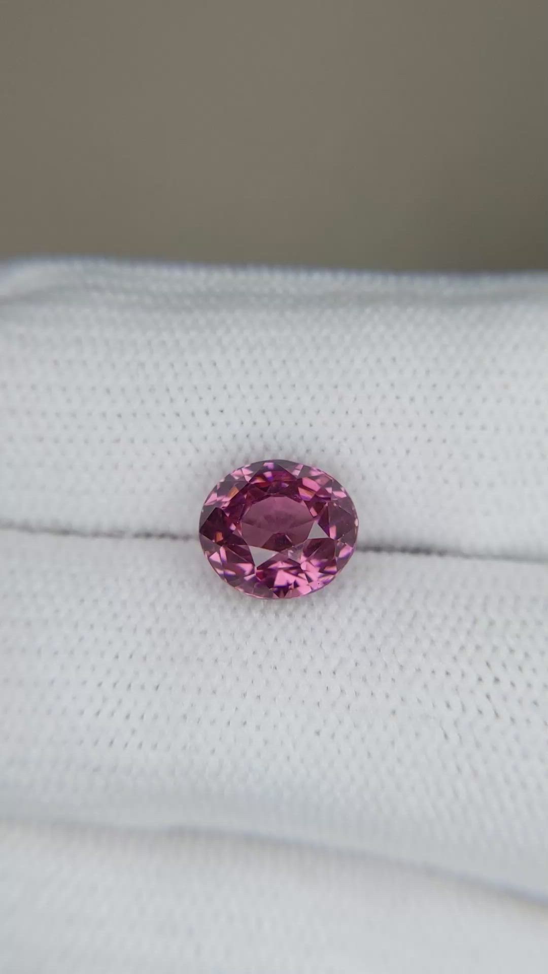 3.17 Ct. Pinkish Purple Garnet from Tanzania Size Video