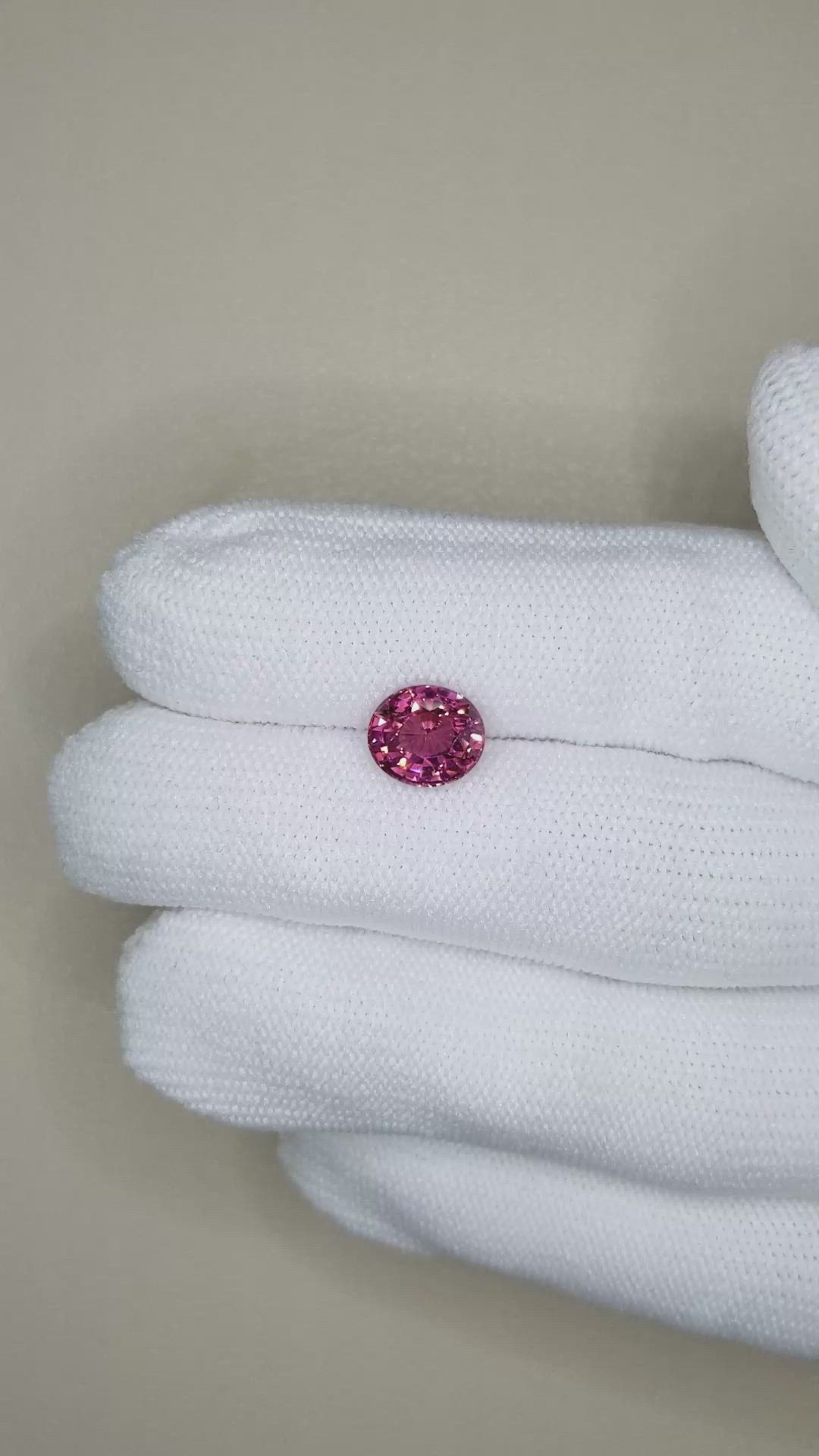 2.66 Ct. Pinkish Purple Garnet from Tanzania Size Video