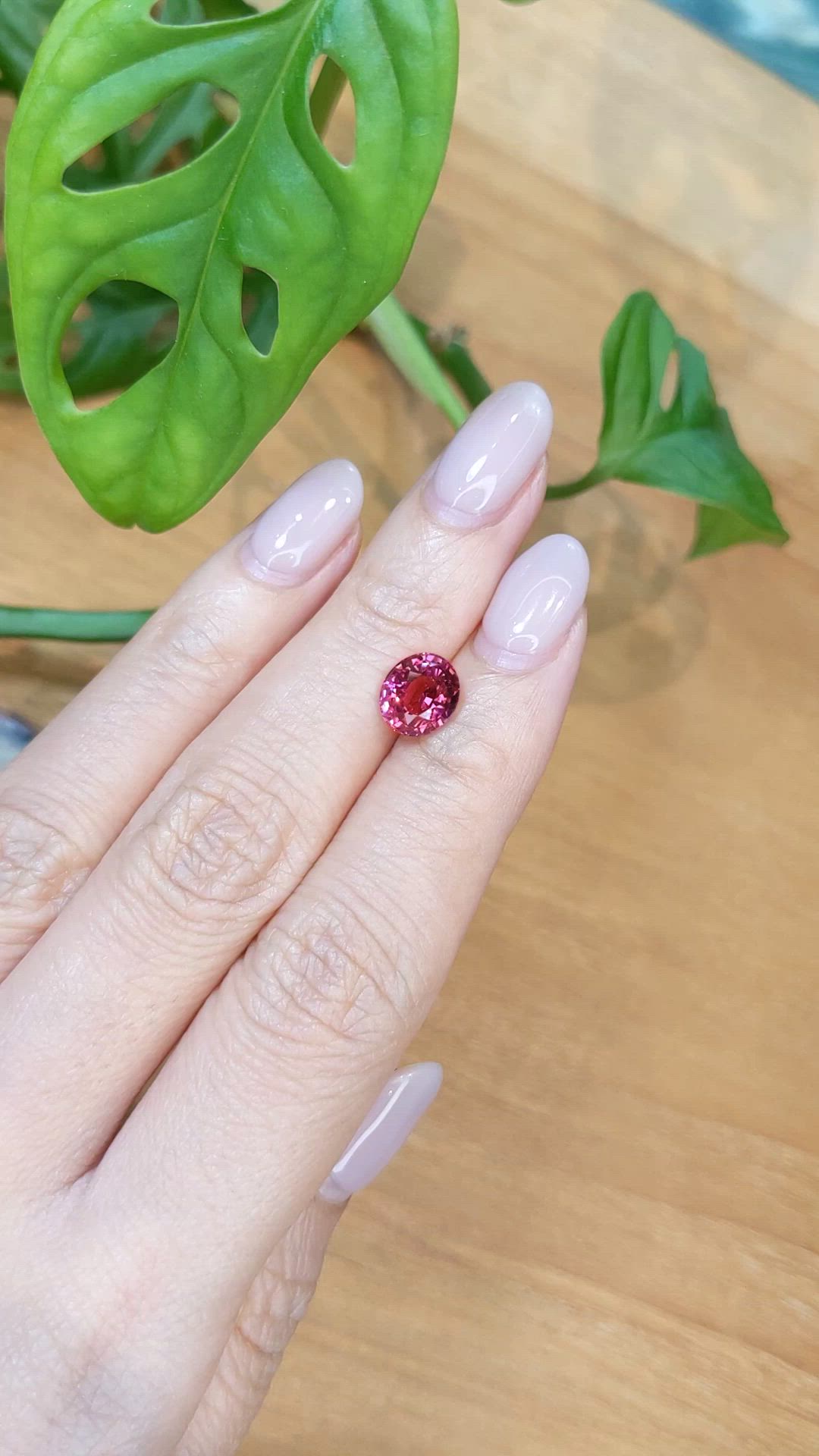 2.66 Ct. Pinkish Purple Garnet from Tanzania Size Video