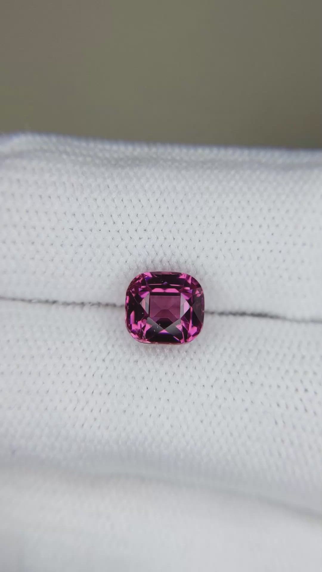 2.62 Ct. Pinkish Purple Garnet from Tanzania Size Video