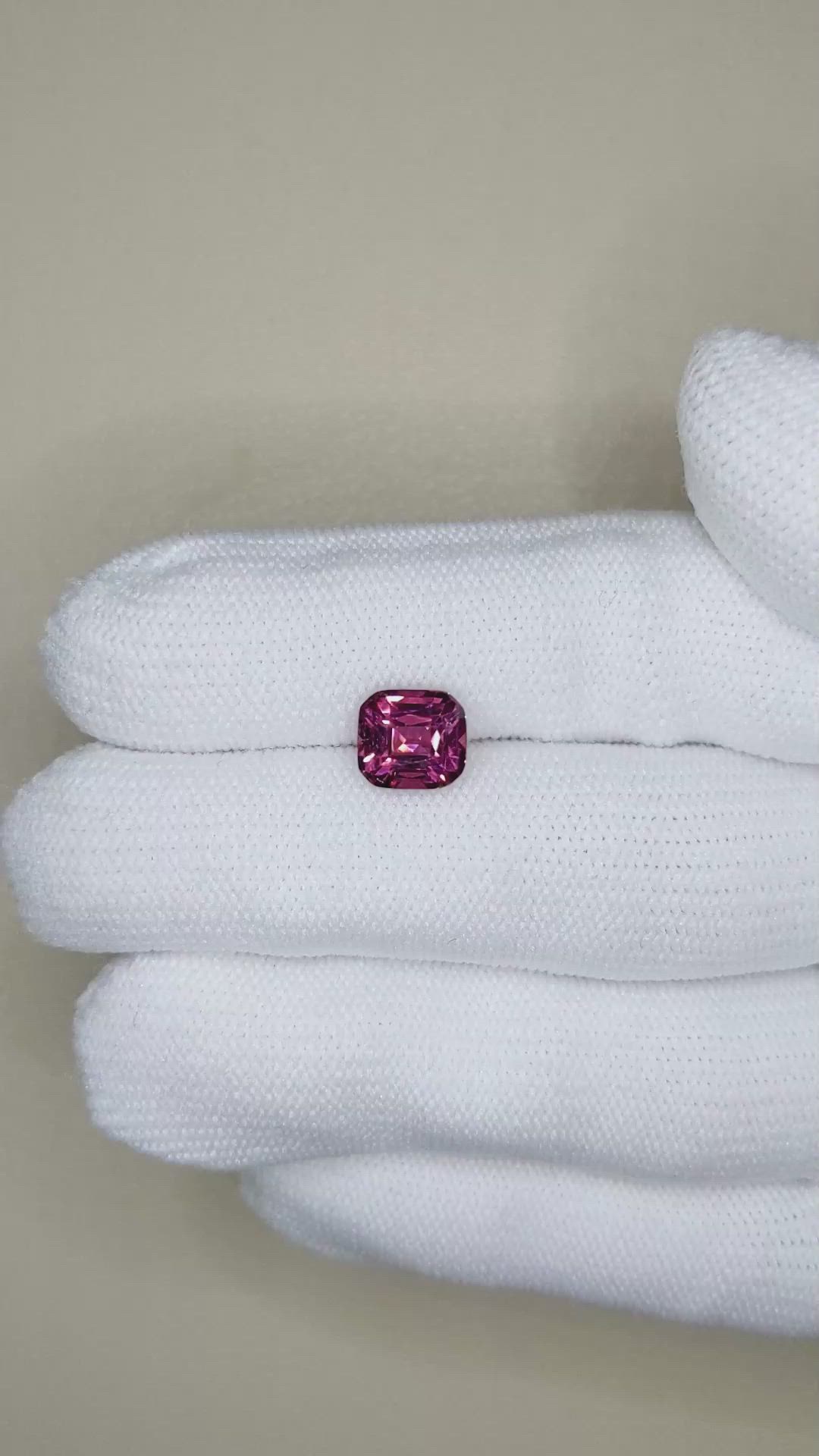 2.82 Ct. Pinkish Purple Garnet from Tanzania Size Video