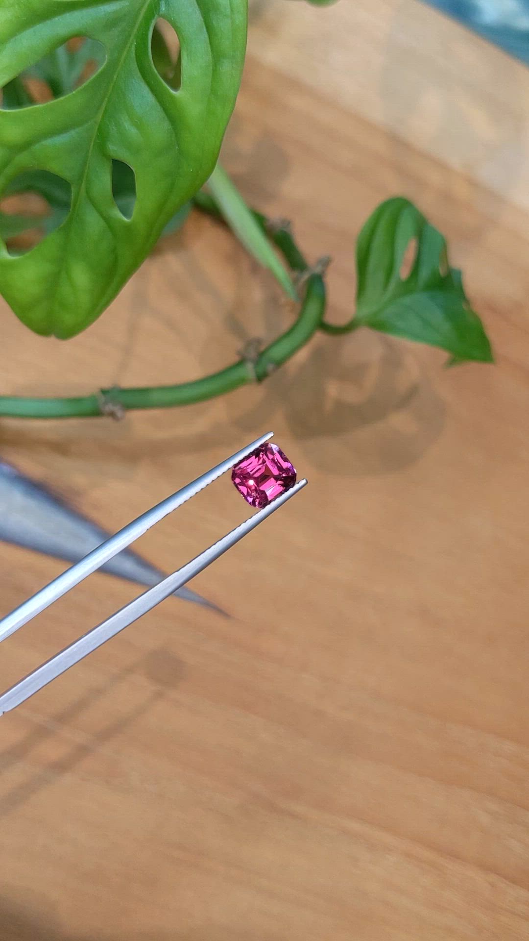 2.83 Ct. Pinkish Purple Garnet from Tanzania Size Video