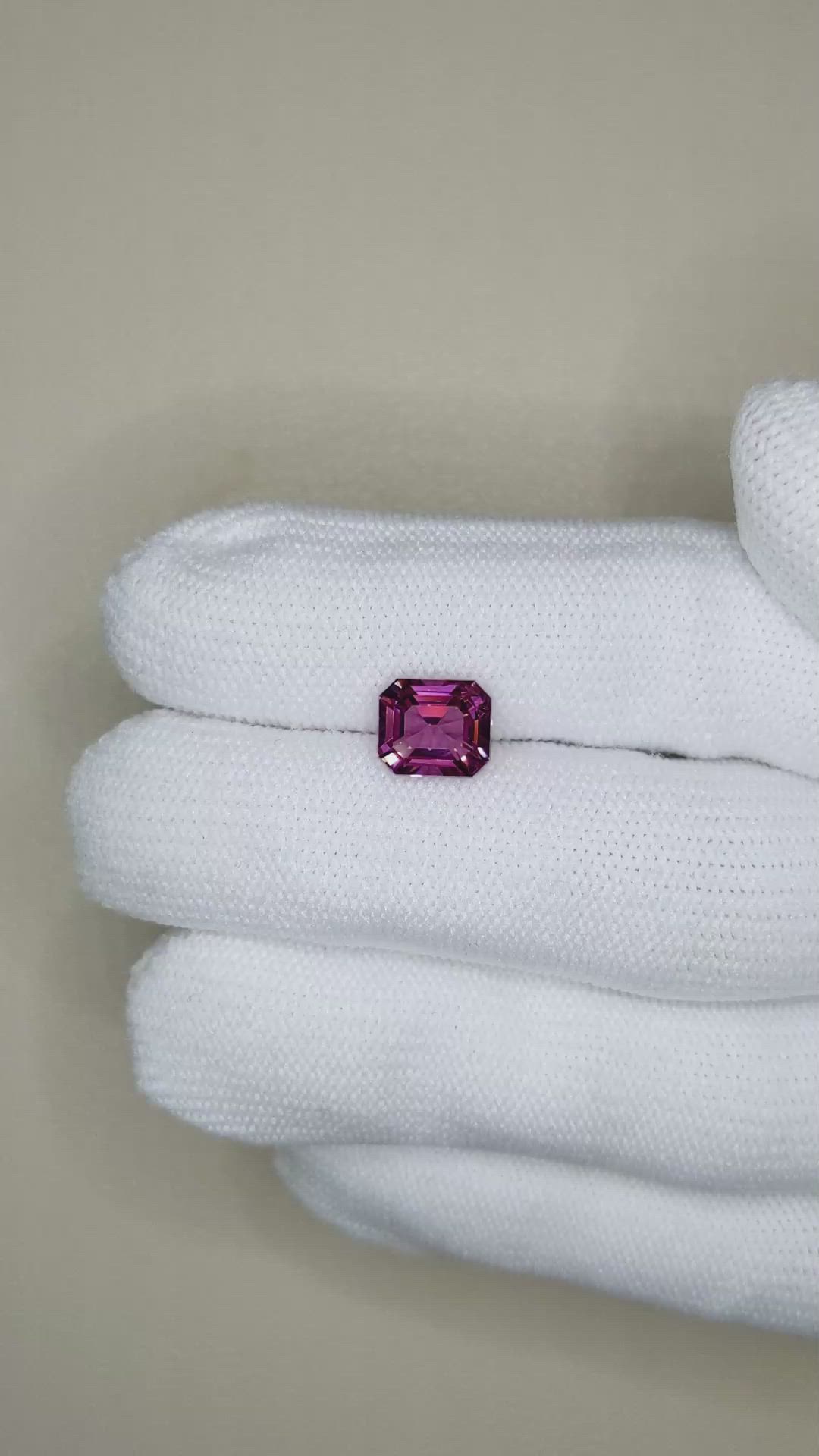 2.83 Ct. Pinkish Purple Garnet from Tanzania Size Video