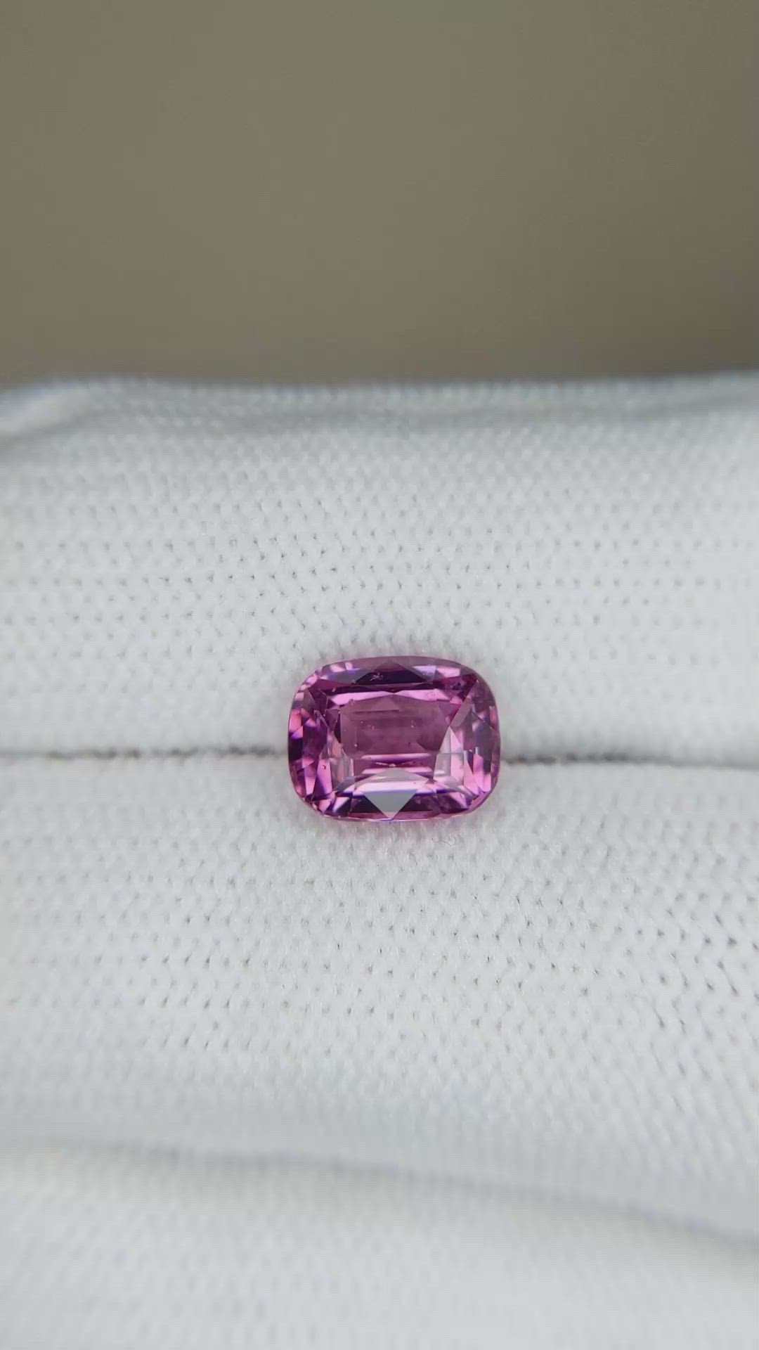 2.37 Ct. Pinkish Purple Garnet from Tanzania Size Video